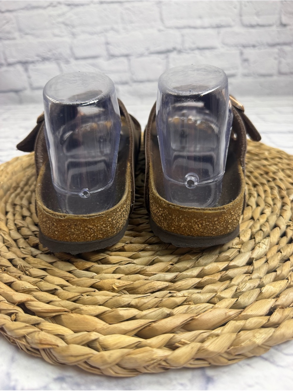Birkenstock Brown Two-Buckle Slide Sandals. Size 8.5. - Picture 5 of 8